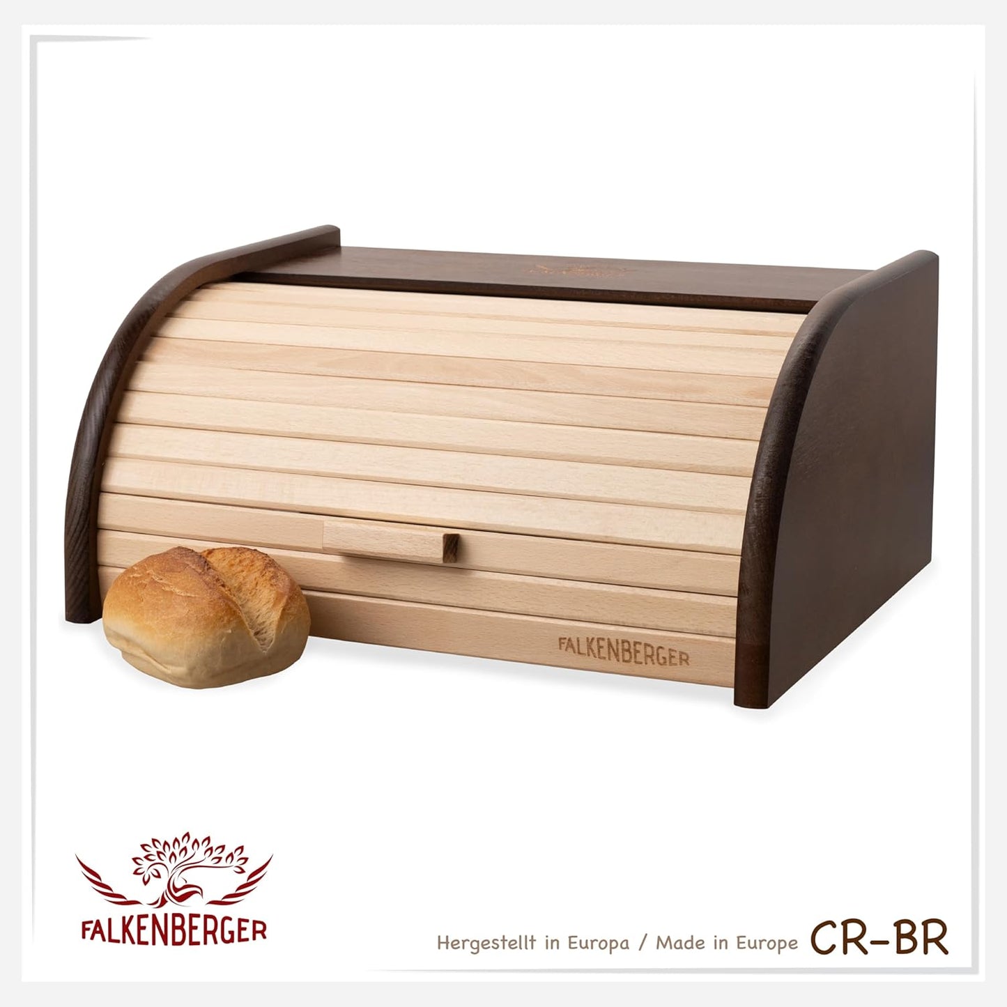 Brotkasten mit Roll-Deckel, Braun XL