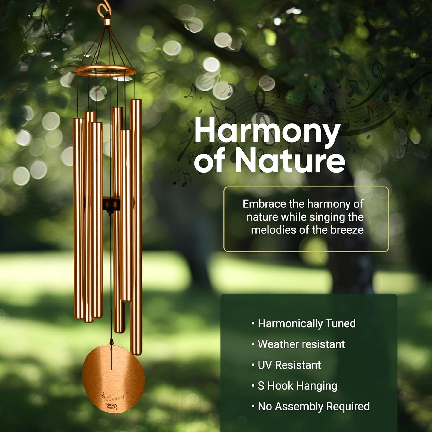 Aureole Tunes Windspiel, 42 Zoll Bronze