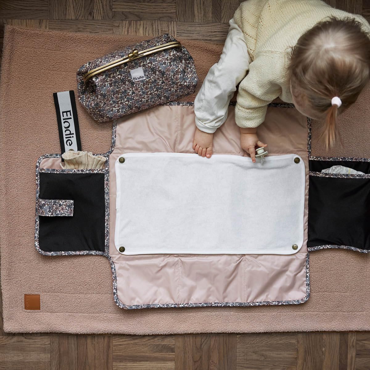 Kulturbeutel Zip&Go - Wickeltasche, Blue Garden