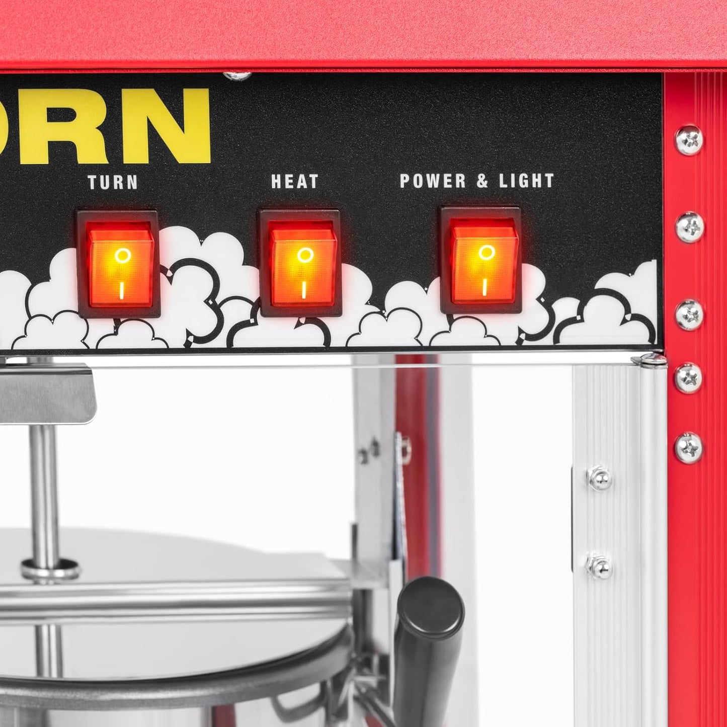 Popcornmaschine Retro-Design mit Teflon-Topf