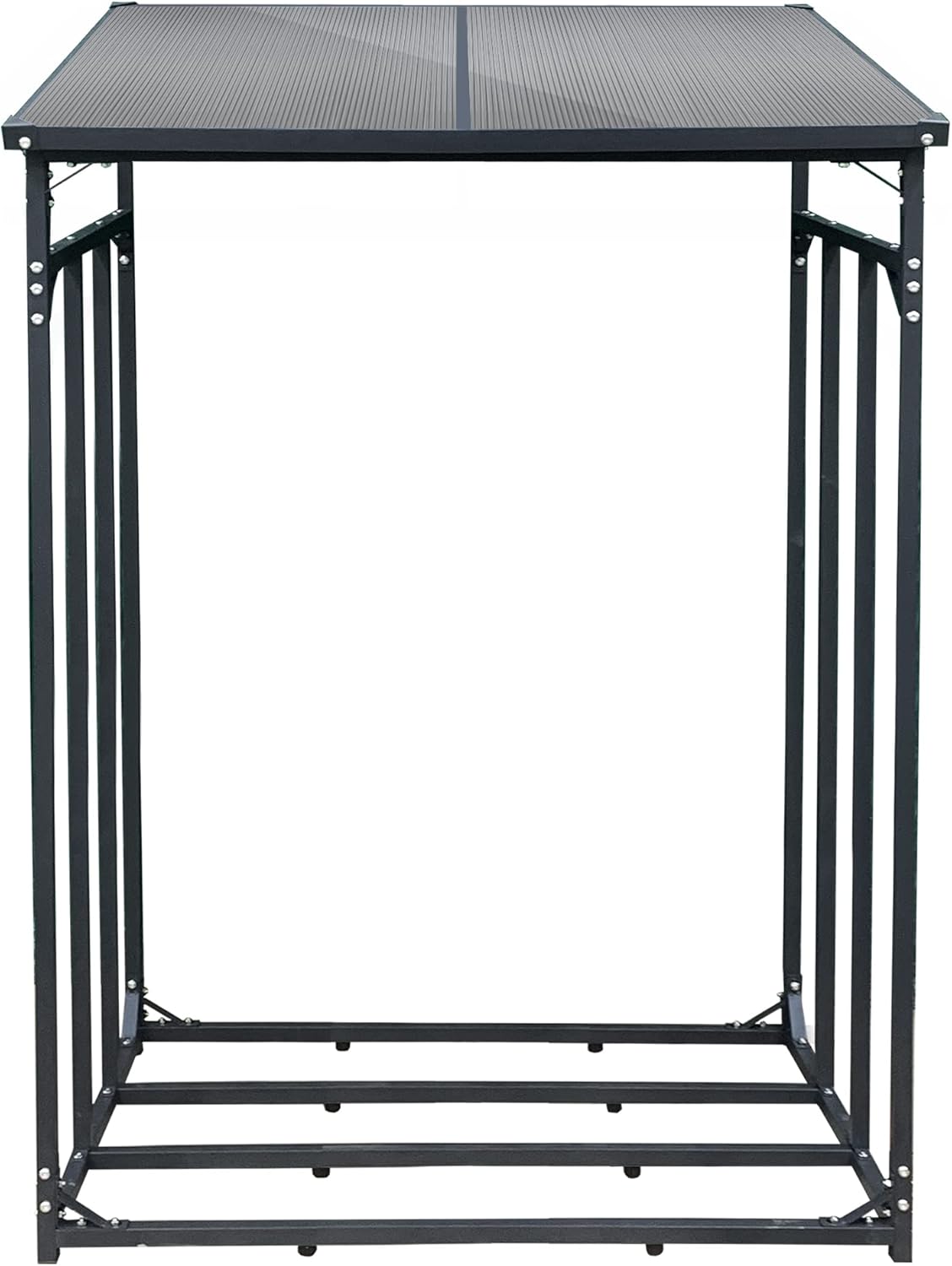 Kaminholzregal, 130x70x185 cm Aluminium Brennholzregal A