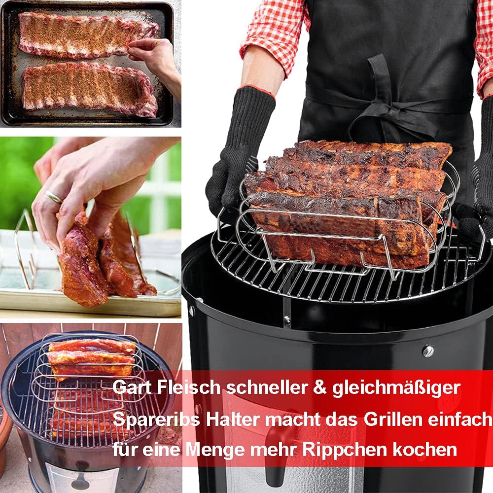 Spareribs-Halter für 5 Rippchen