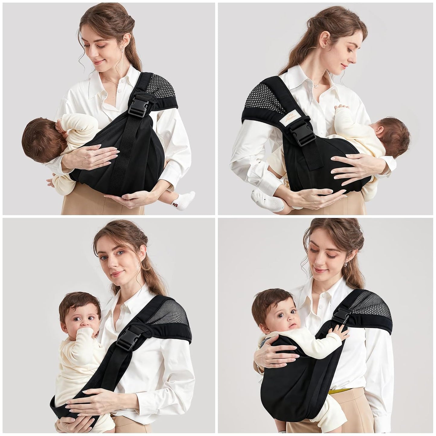Ergonomische Babytrage, Schwarz