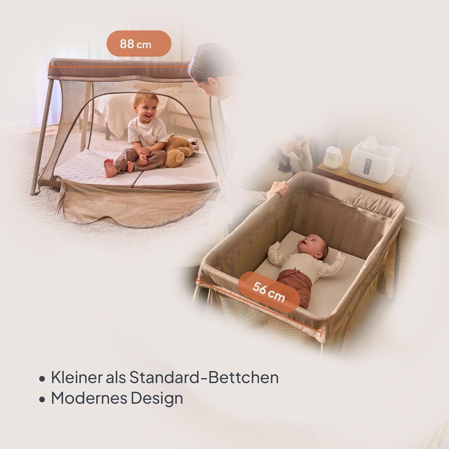 3-in-1 Reisebett Alice, Schwarz