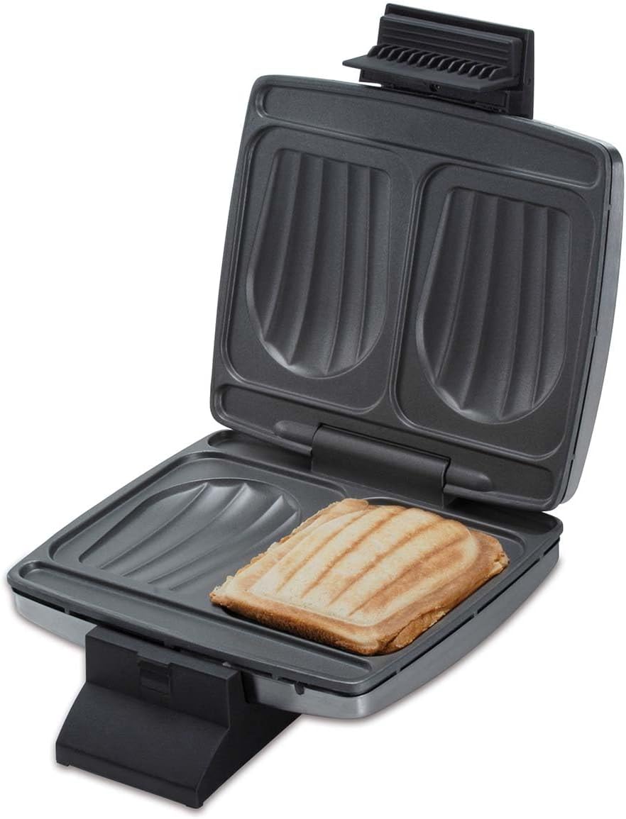 Sandwichmaker 6235, Edelstahl 2 Sandwiches Muschelform Single