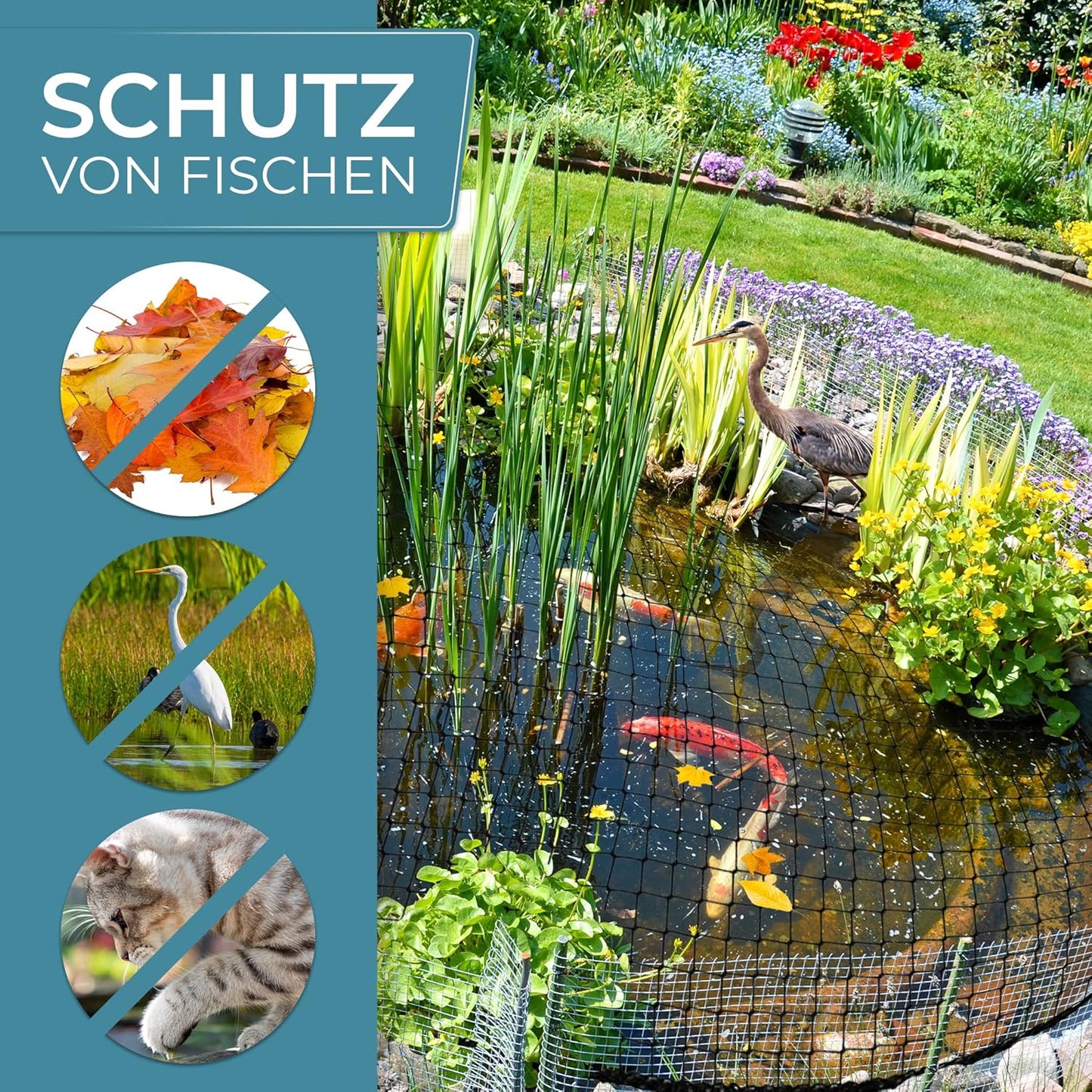 Teichnetz feinmaschig, 2 x 10m