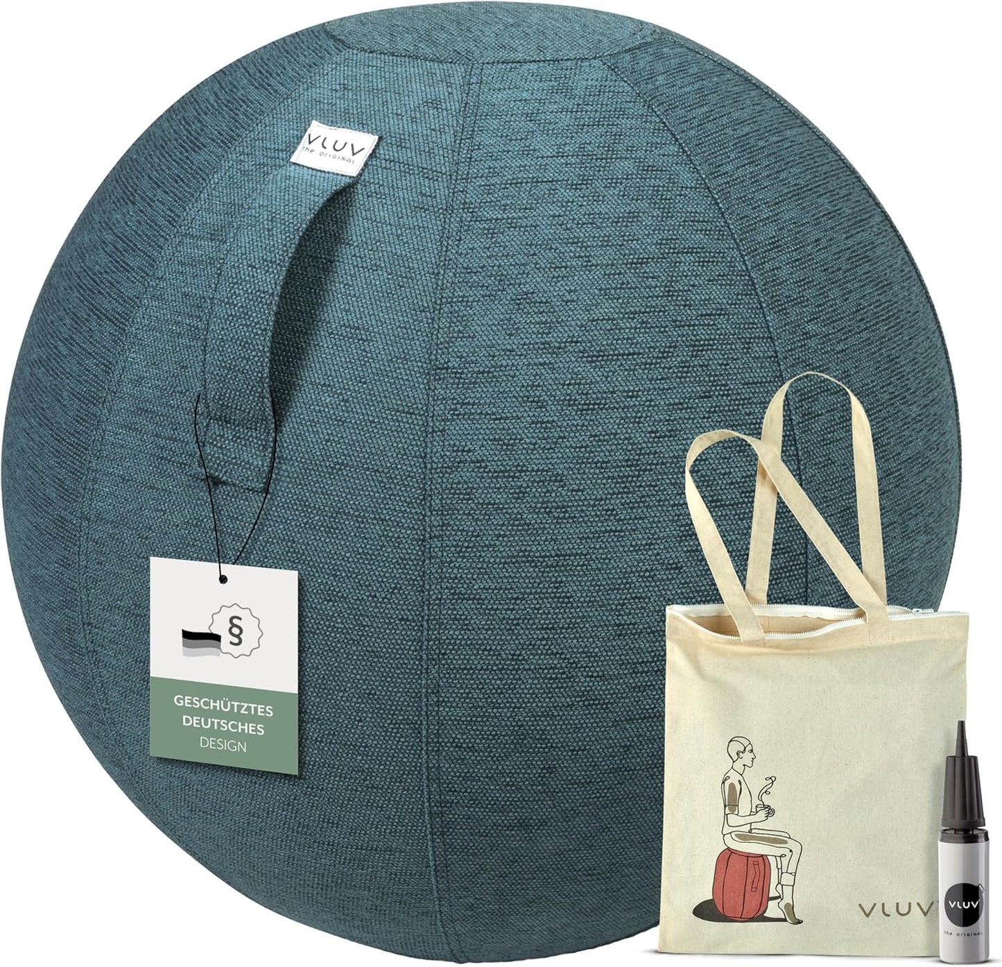 Ergonomischer Sitzball Stov, 60cm - 65cm Petrol