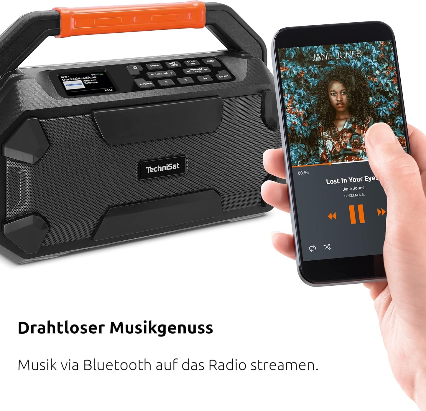 231 OD Baustellenradio mit Bluetooth, Integrierter Akku