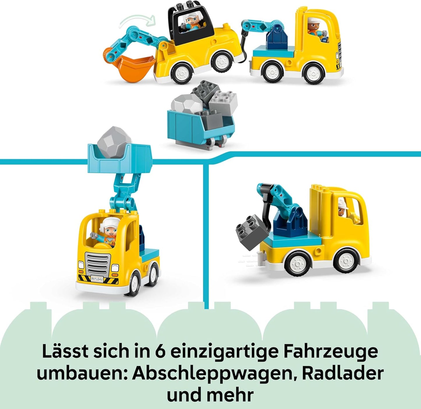 3-in-1 Baufahrzeuge-Set