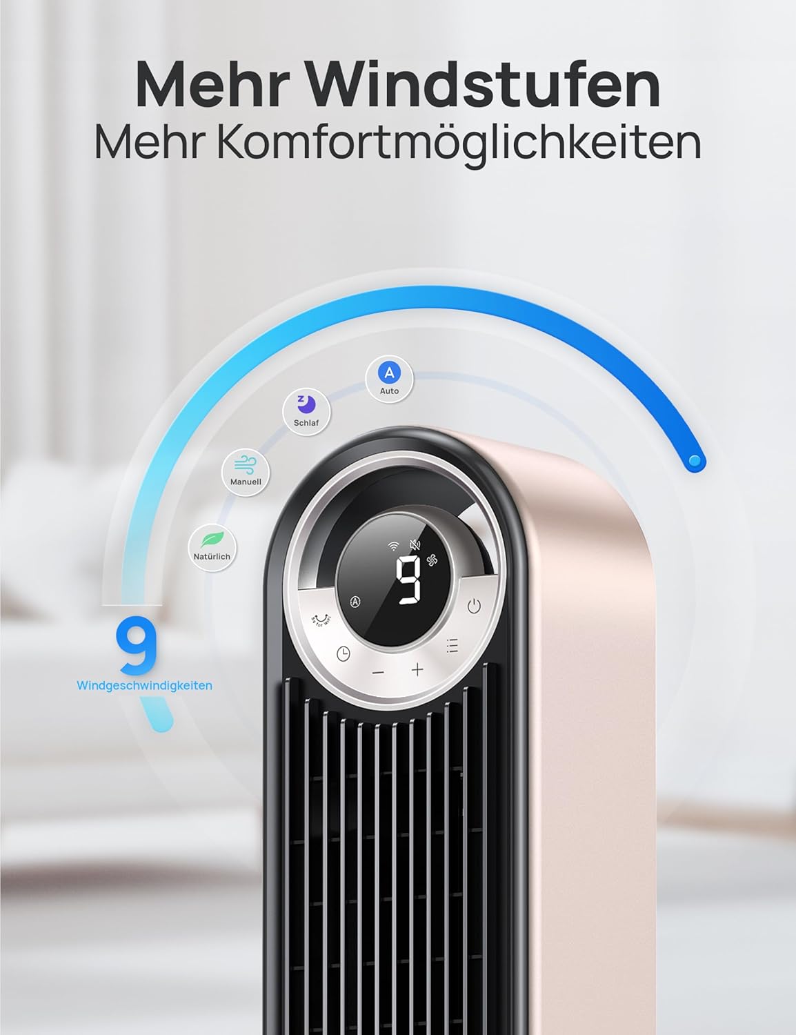 Turmventilator Sternenlicht mit Sprachsteuerung, Sternenlicht
