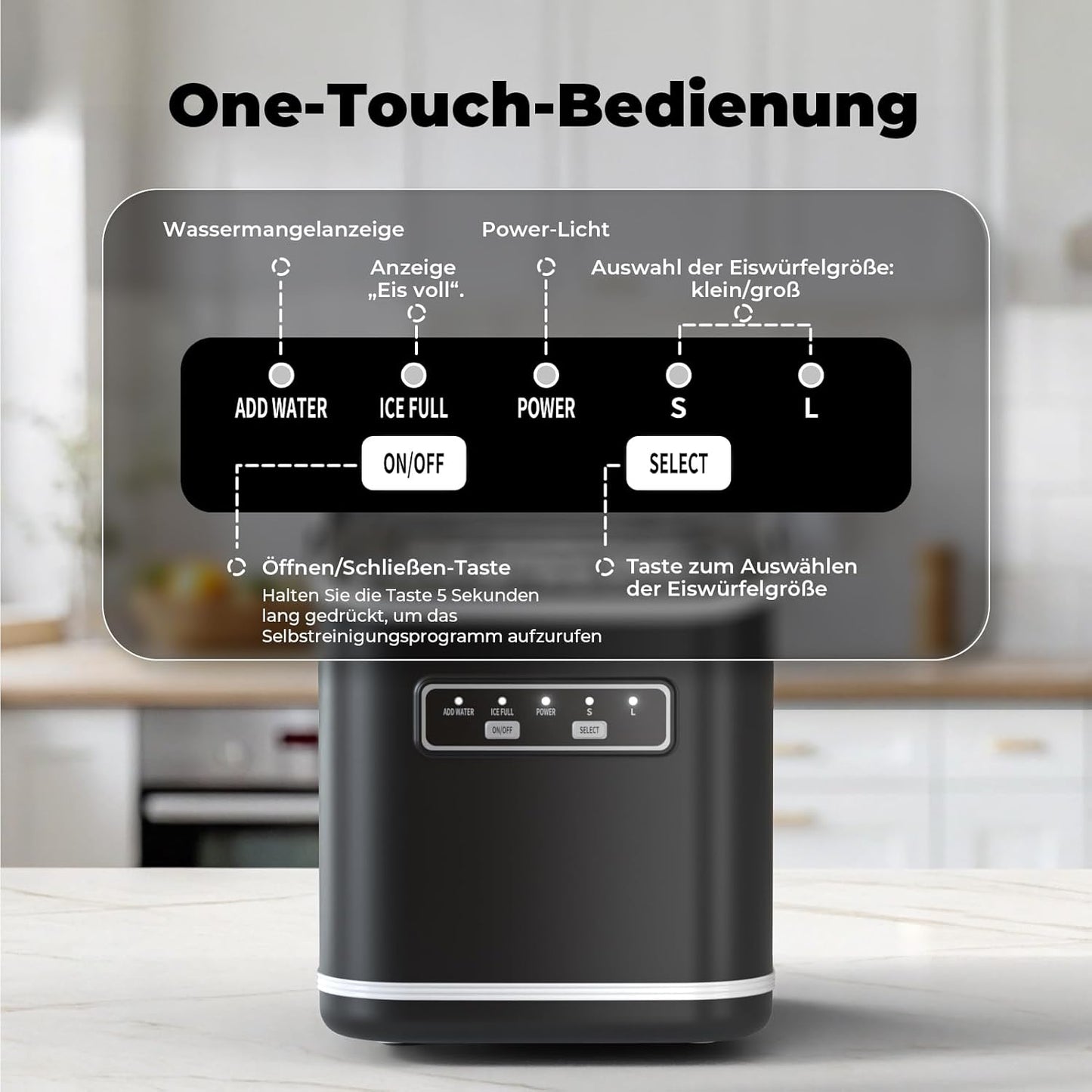 Eiswürfelmaschine mit Infrarot-Sensorsystem