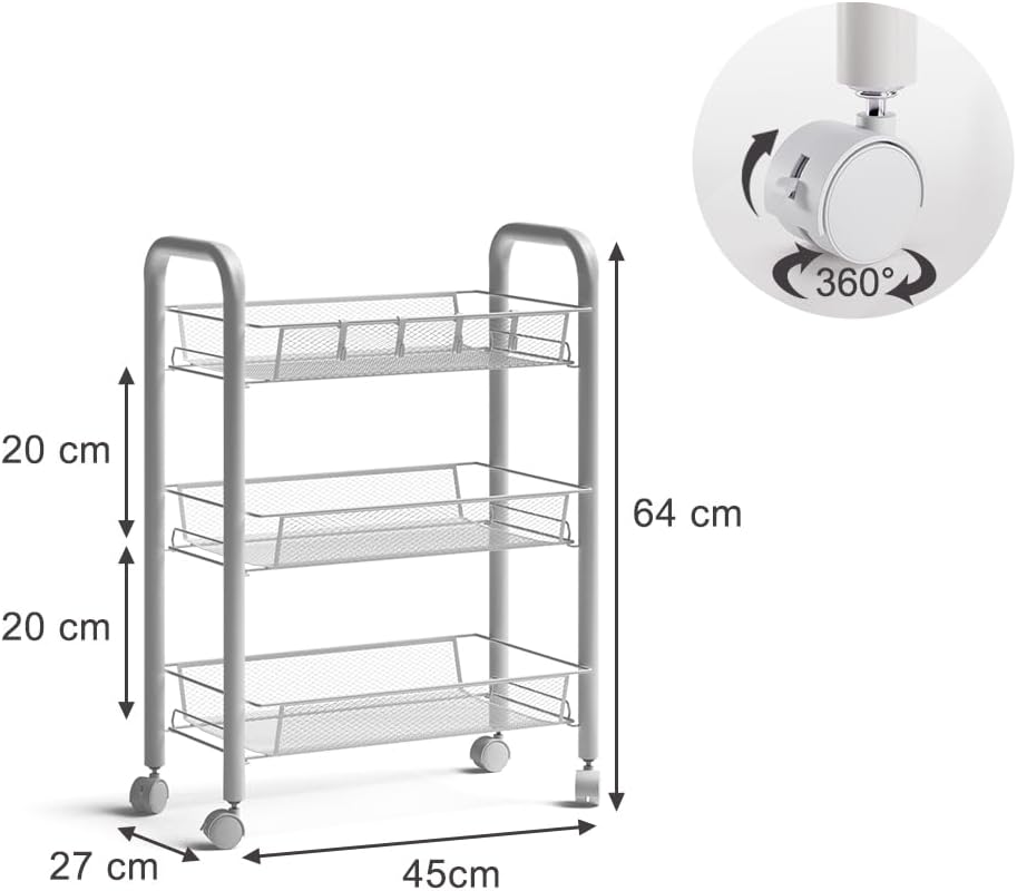 Rollcontainer Tarro, Weiss