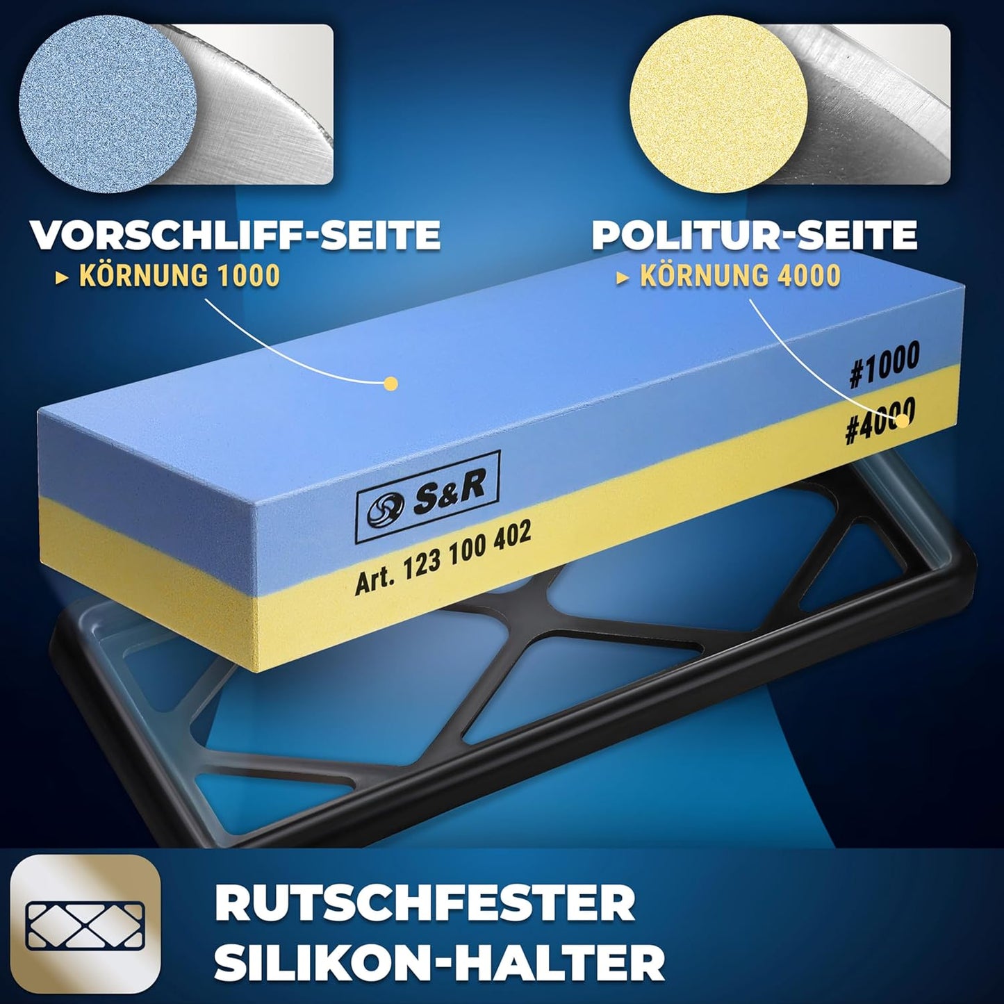 Messerschleifstein Set, 5. Set mit Körnung 1000/4000
