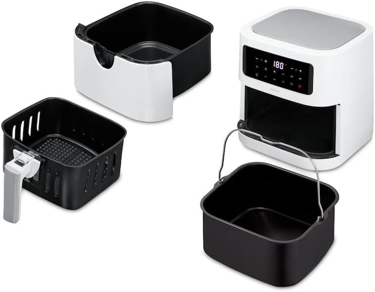 E40 XL Heissluftfritteuse mit Backfunktion (5,2 Liter), Weiss