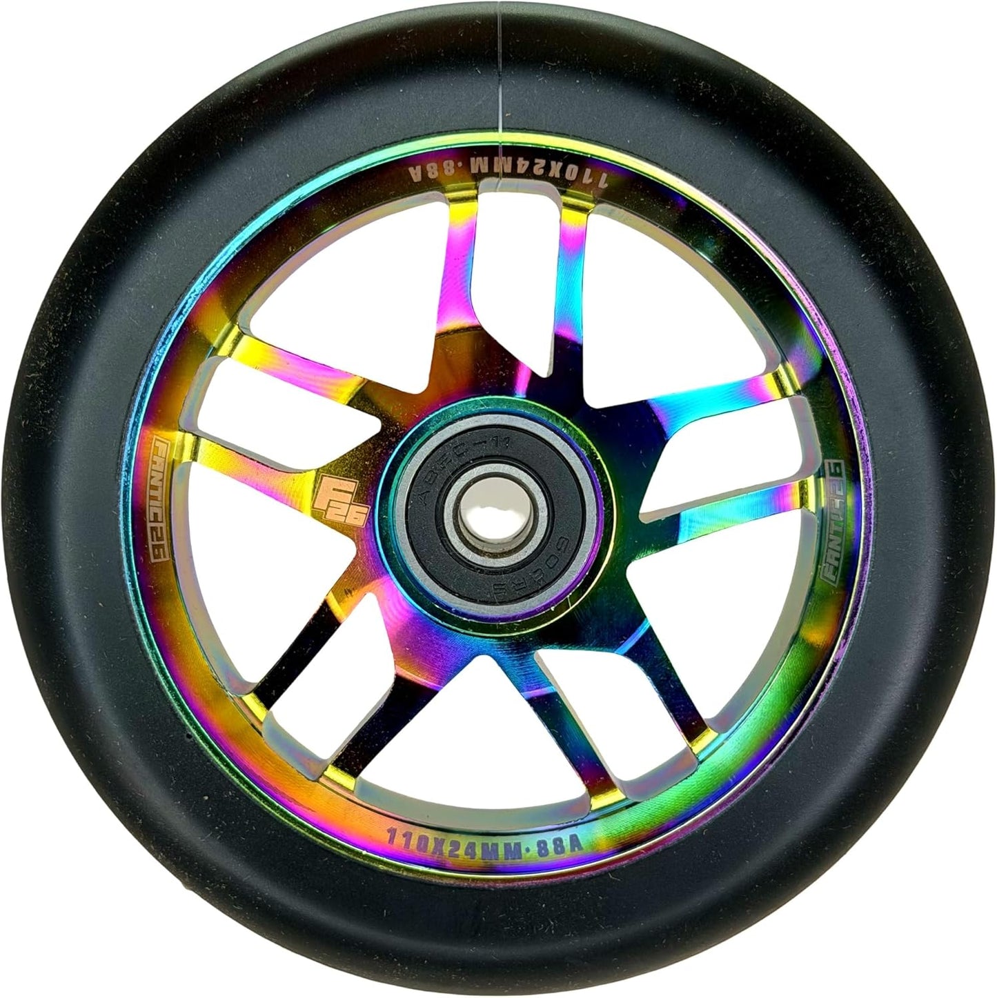 Stunt Scooter Ersatzrolle 110 mm, Base Neochrome/Pu Schwarz