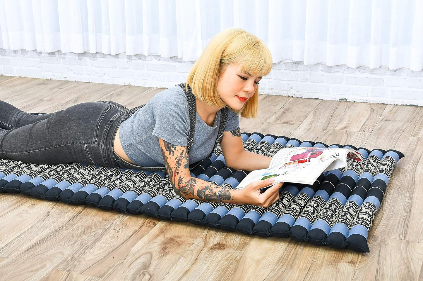 Rollbare Bodenmatratze, M: 190x70 cm Sf15 - Blau