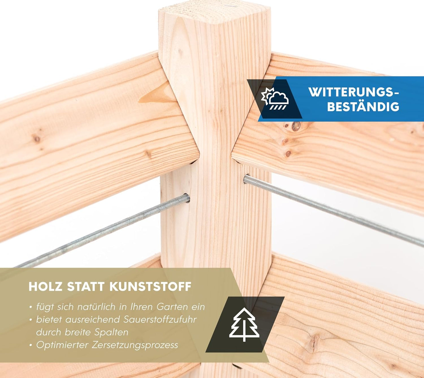 Holzkomposter, 85x85x80 cm, 85x85x80 cm