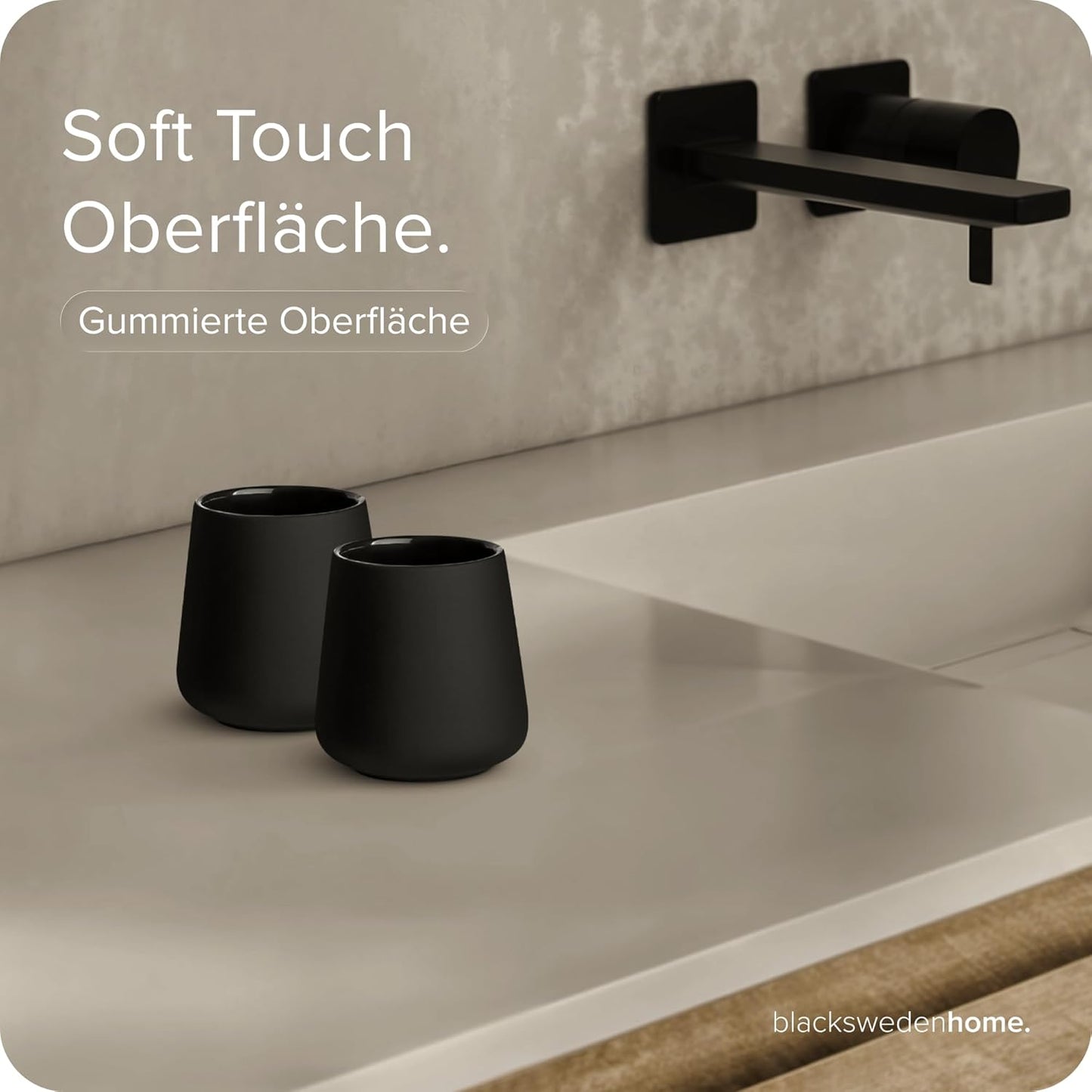 Badezimmer-Set, Schwarz
