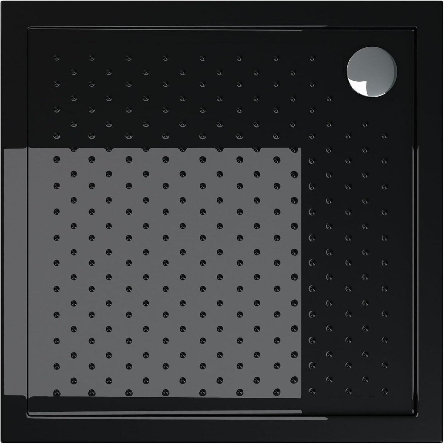 Quadratische Duschwanne, ‎schwarz+antirutsch 100x100cm