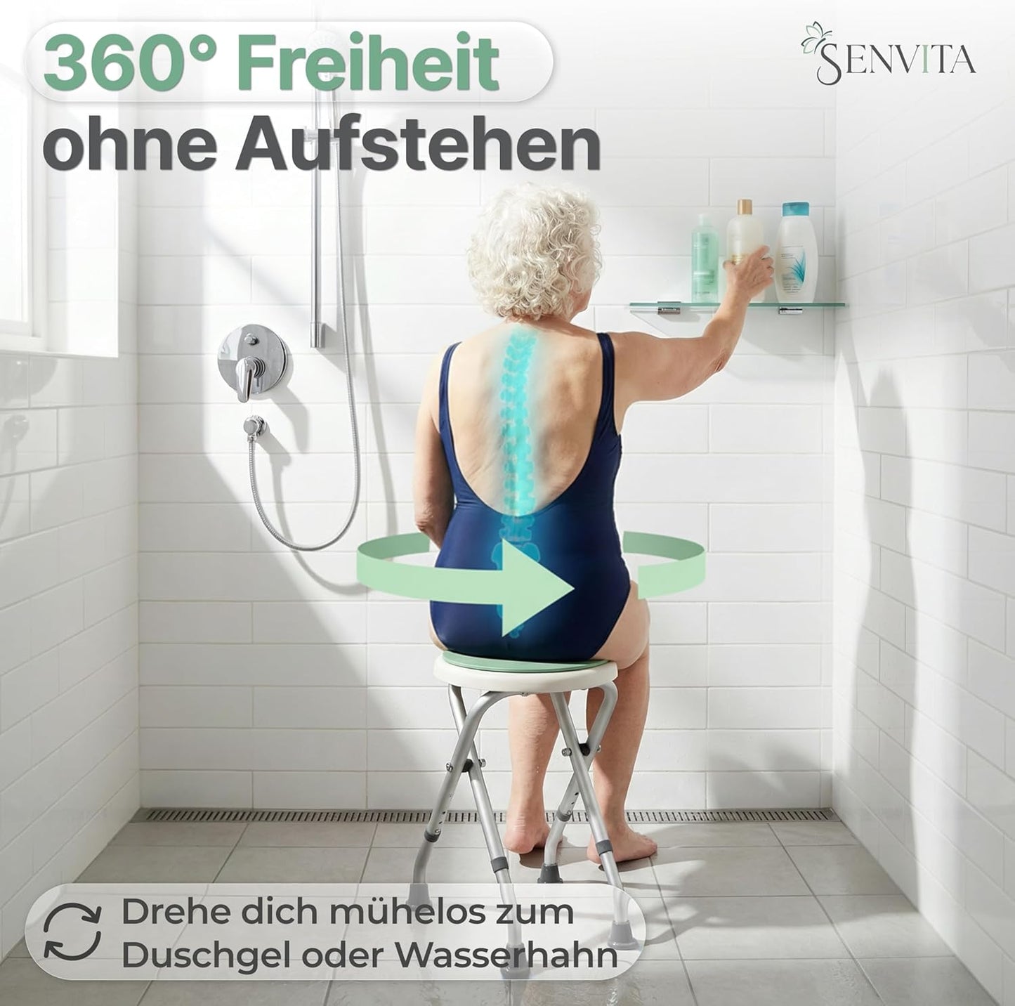 Klappbarer Duschhocker