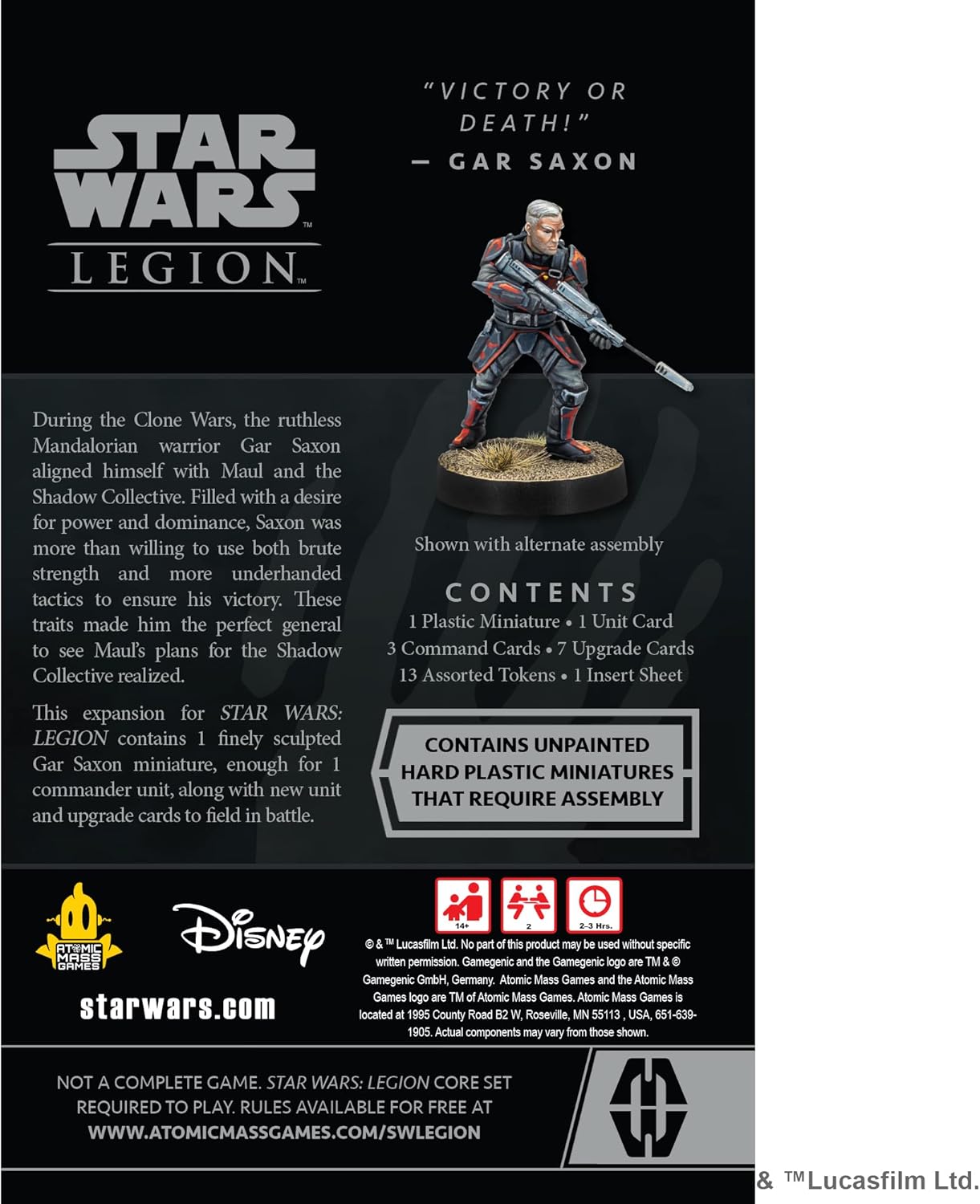 Gar Saxon: Star Wars Legion