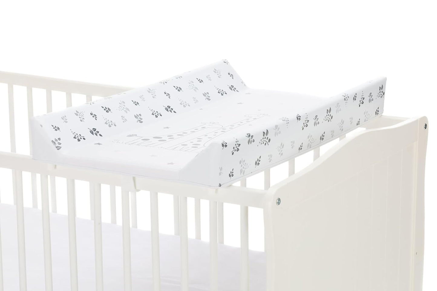 Wickelplatte mit Wickelauflage für Baby- & Kinderbetten, Giraffe