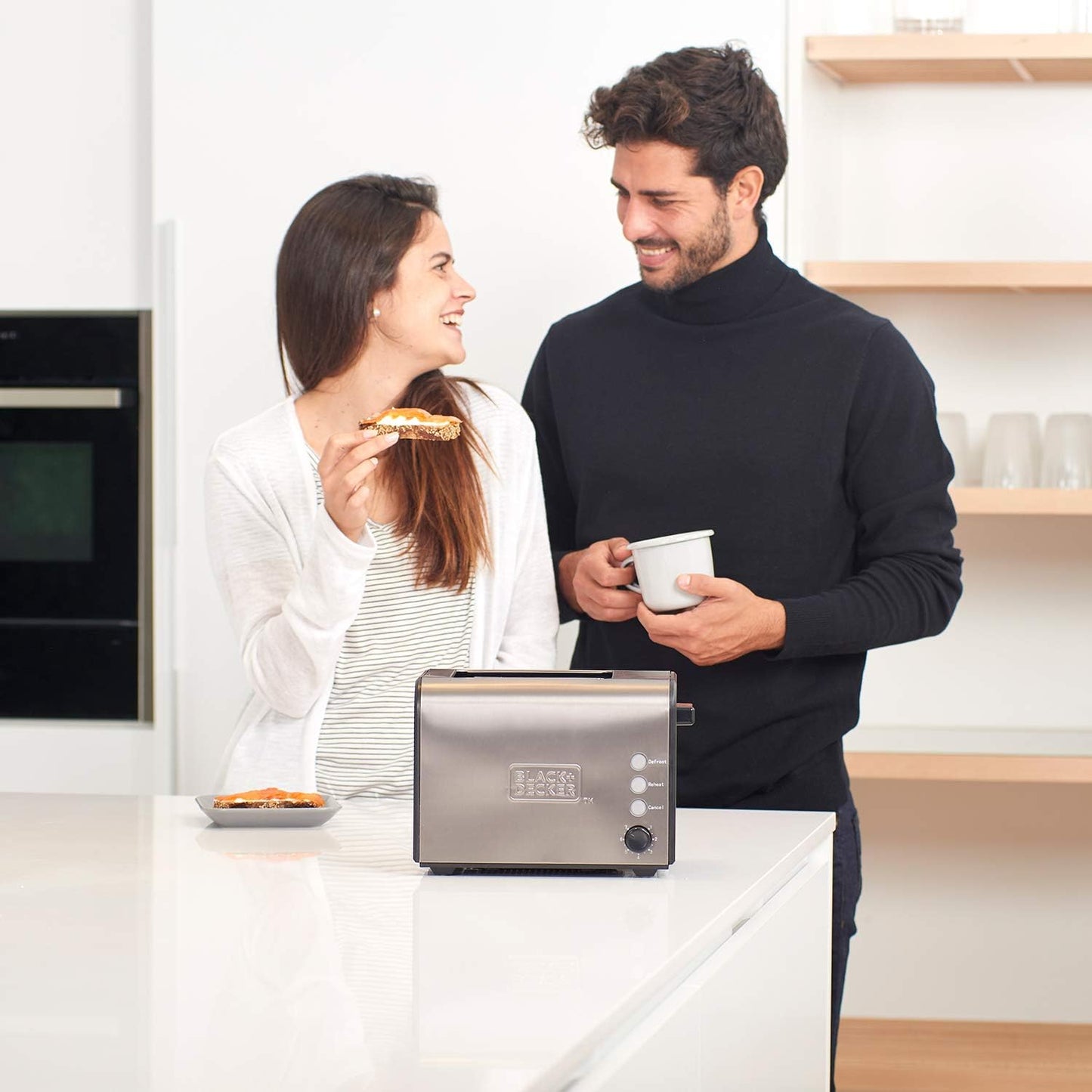 Toaster mit 2 extra breiten Schlitzen, 2 extra breite Schlitze Ohne Klemmen