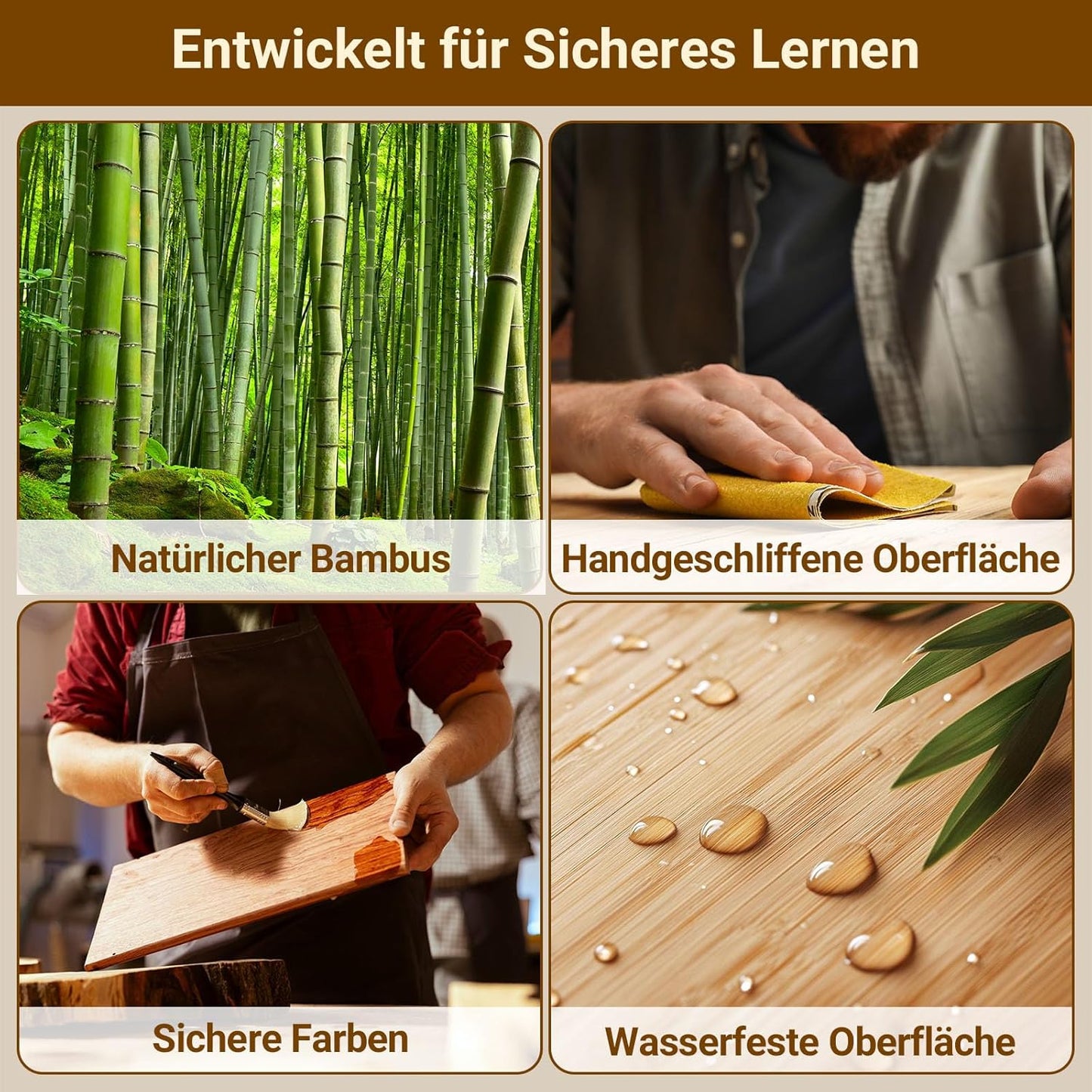 Lernturm mit Sicherheitsgeländer, Naturfarbe