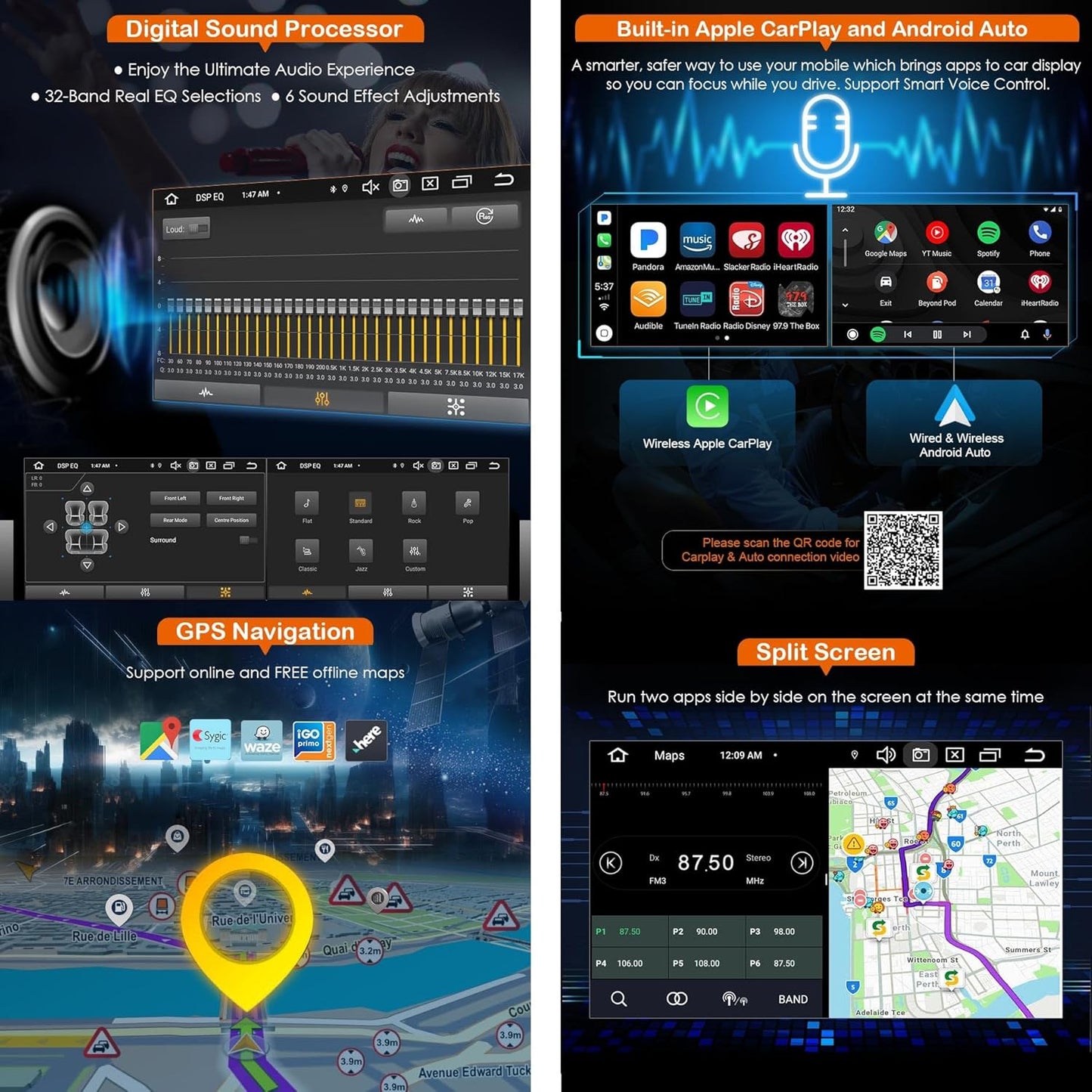 Autoradio mit Carplay & Android Auto für Opel