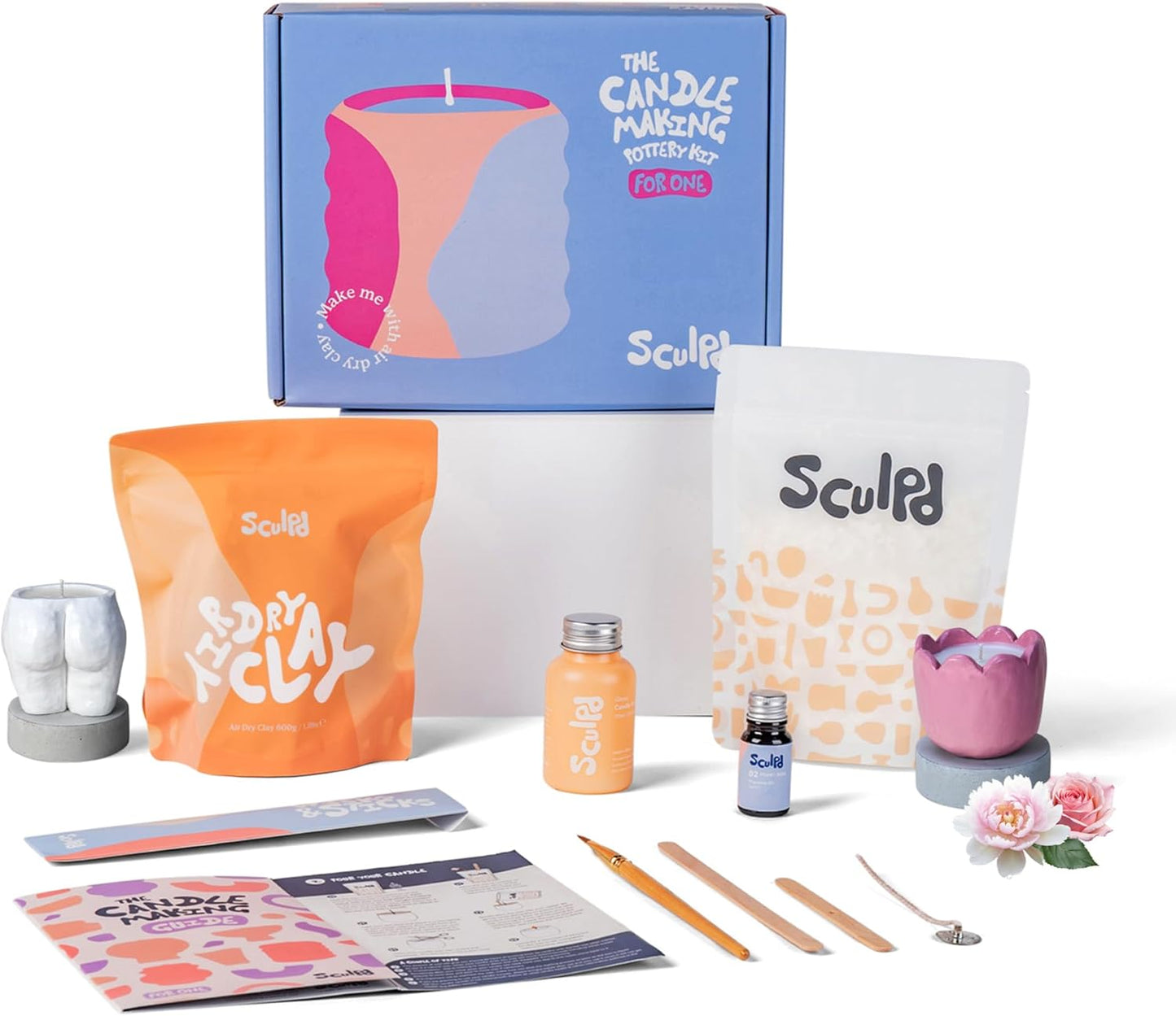 Töpferei-Kit zur Kerzenherstellung, Peony 1 Person