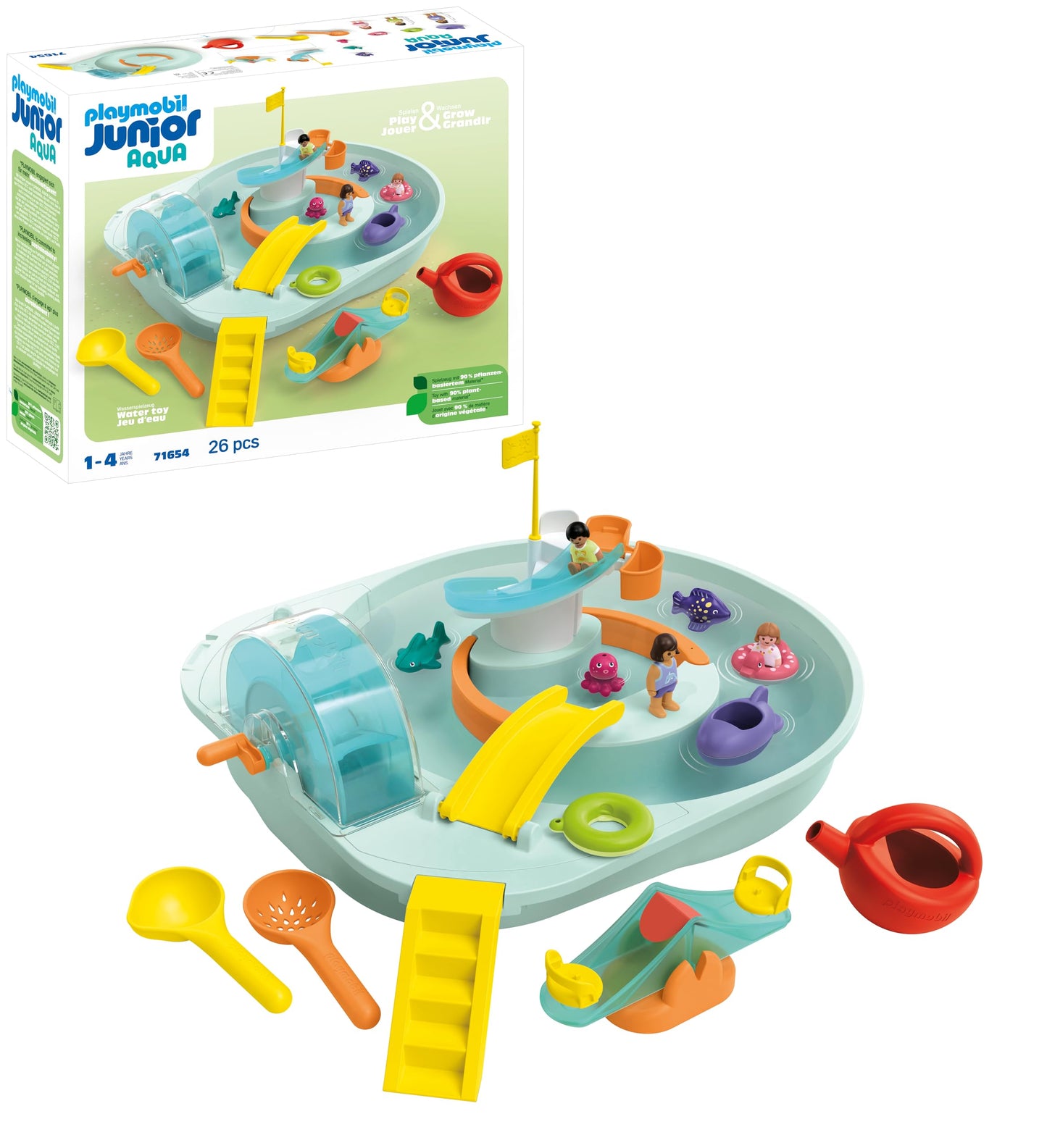 Wasserbahn mit Wasserspielplatz, Aqua Wasserbahn mit Wasserspielplatz