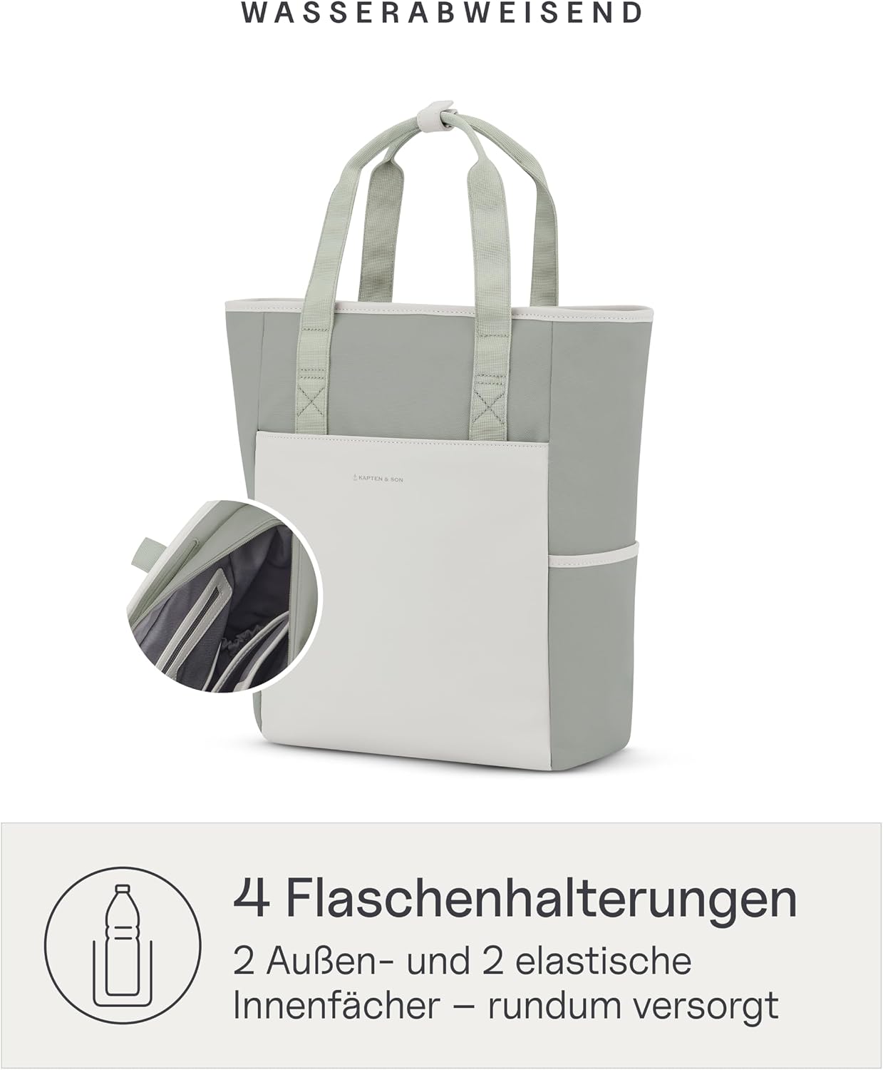 2in1 Wickelrucksack & -tasche, Muted Sage 18 L