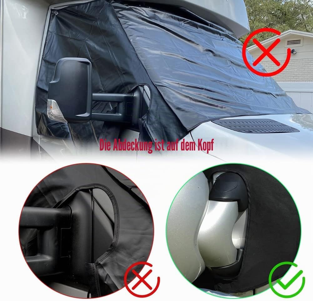 Windschutzscheibenabdeckung Ersatz für VW T6, Schwarz Massgeschneidert für VW T6