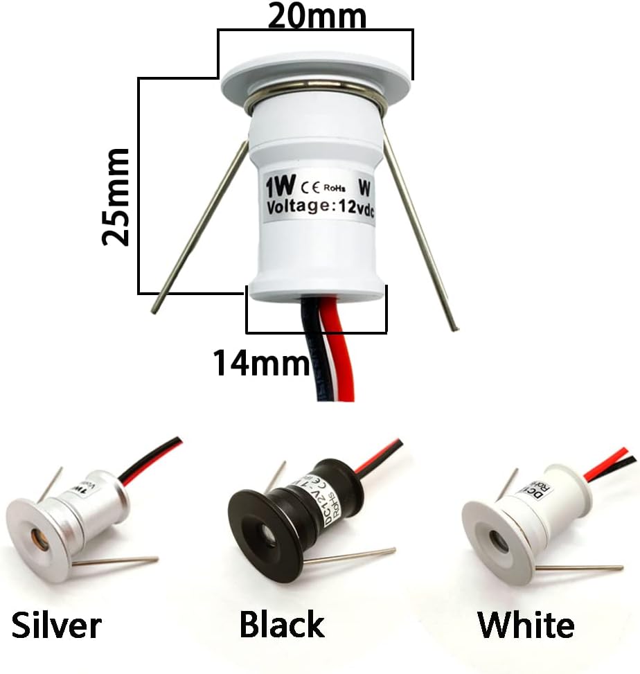 9er Set LED Einbaustrahler für Küche, Warm Weiss