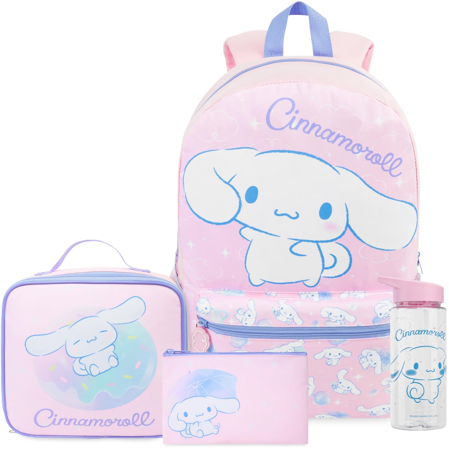 Kinderrucksack-Set mit Trinkflasche & Lunchtasche, Multi Cinnamoroll