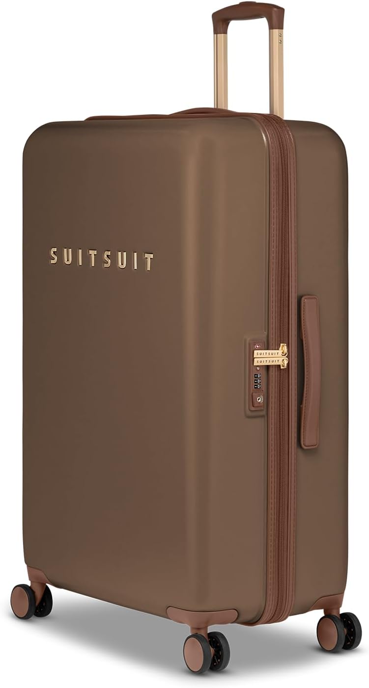 Hartschalen Reisekoffer 76 cm mit TSA-Schloss, Cocoa Brown Großer Reisekoffer
