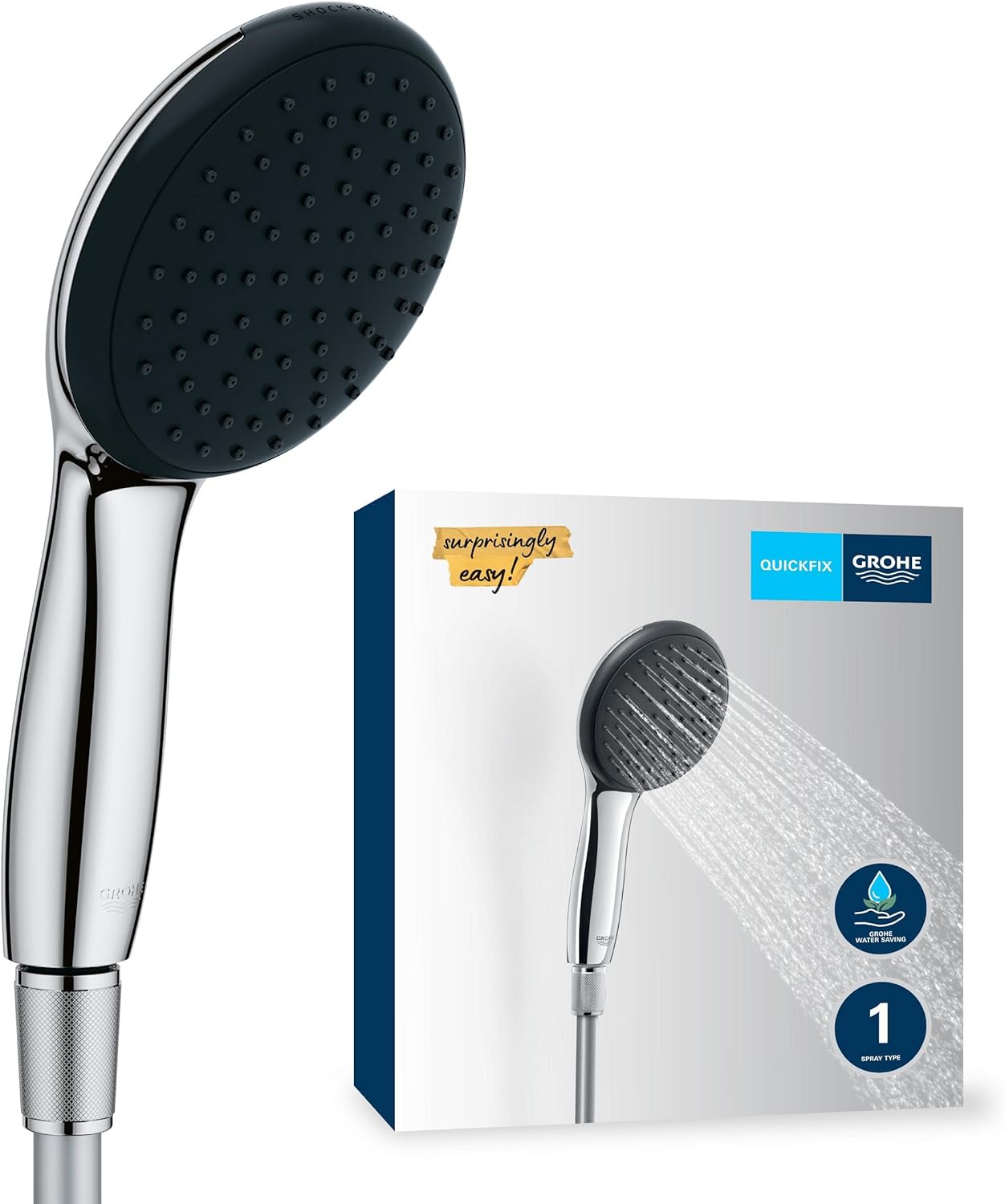 Vitalio 110 Duschkopf-Set (wassersparend, 8l/min), Handbrauseset