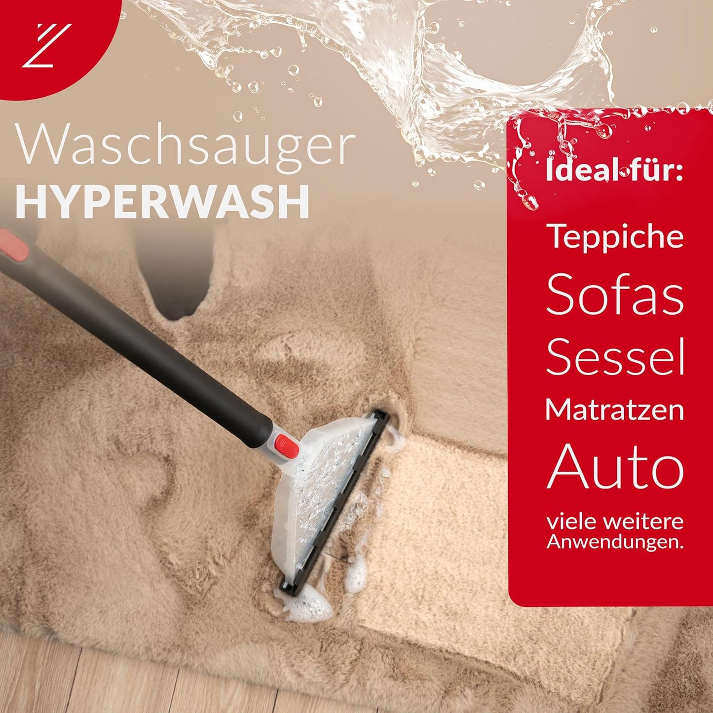 Waschsauger mit 20L-Behälter und HEPA-Filter