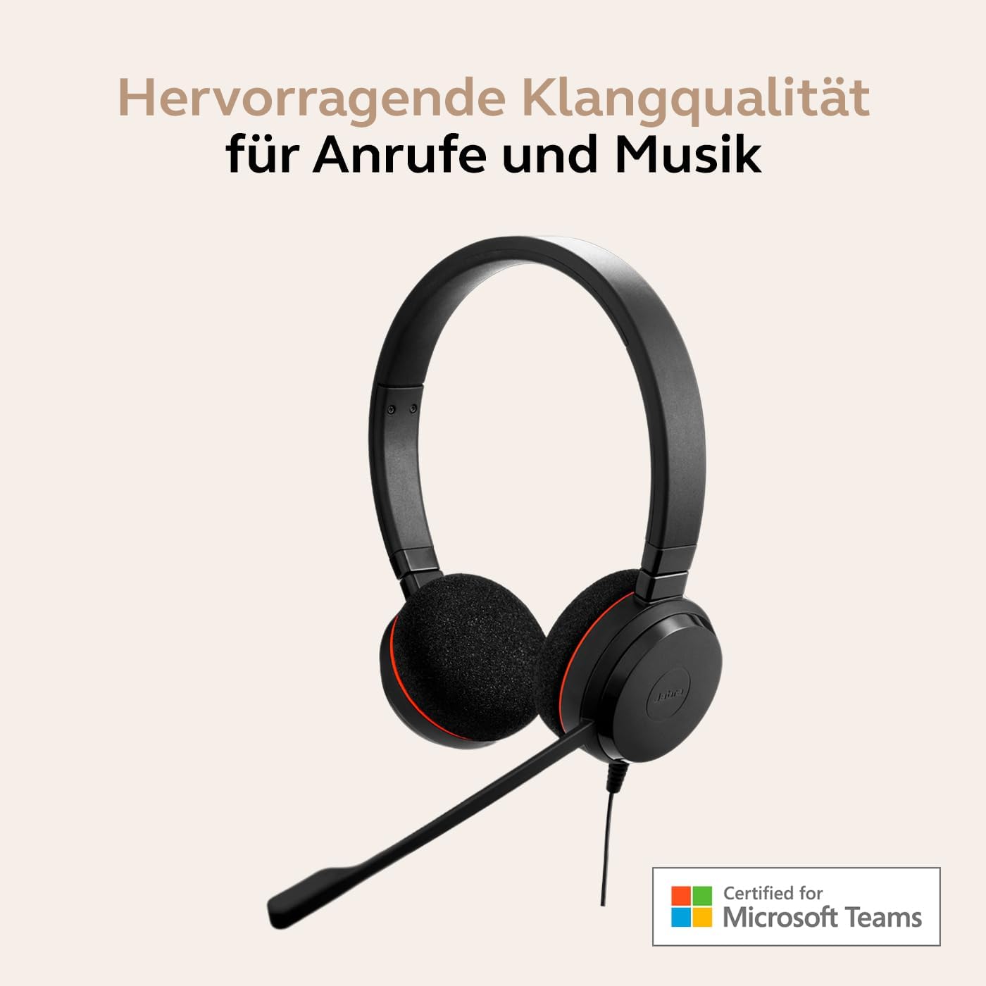 Evolve 20 MS, Stereo USB-C + USB-A Adapter Optimiert für Microsoft Teams
