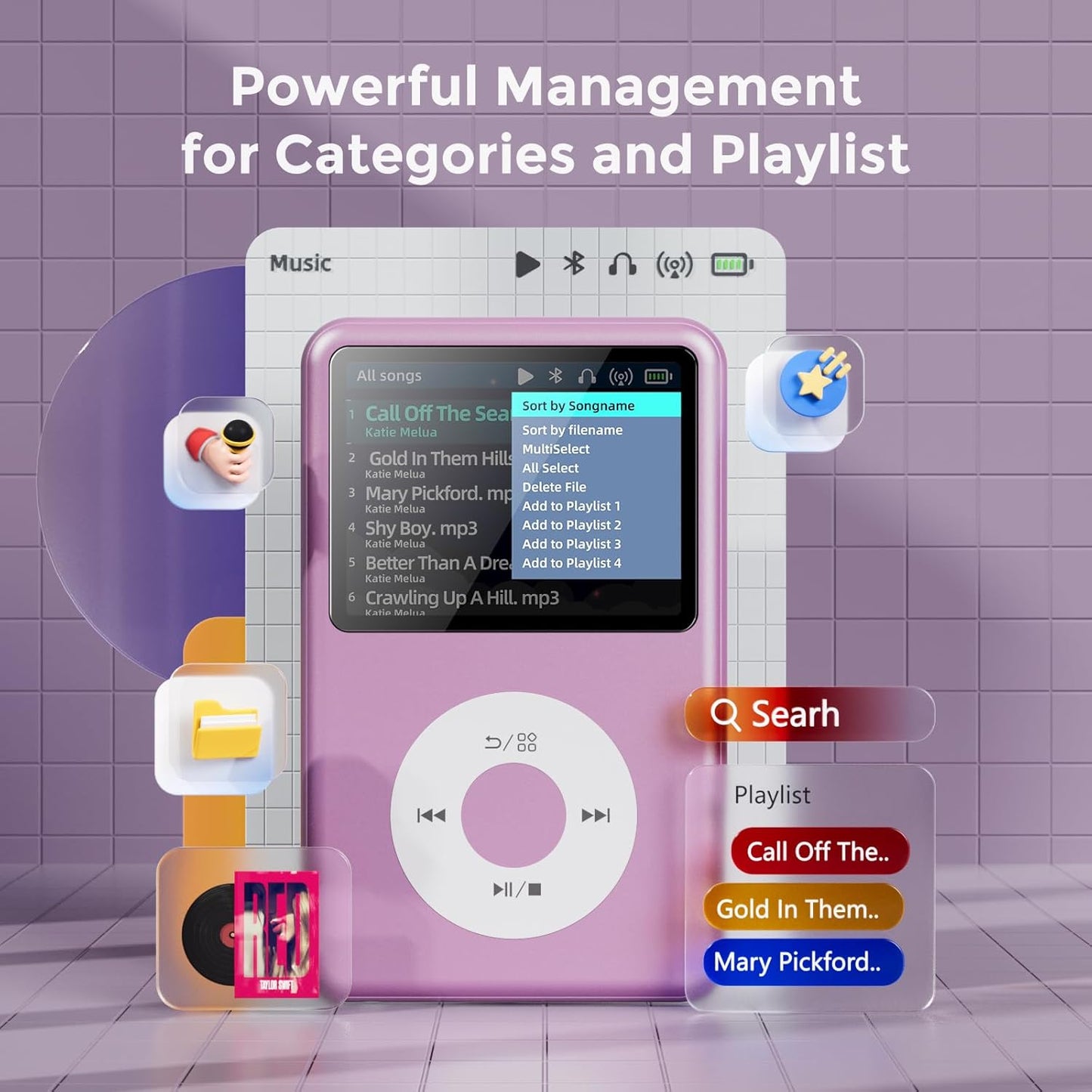 Kinder-Musikplayer, lila