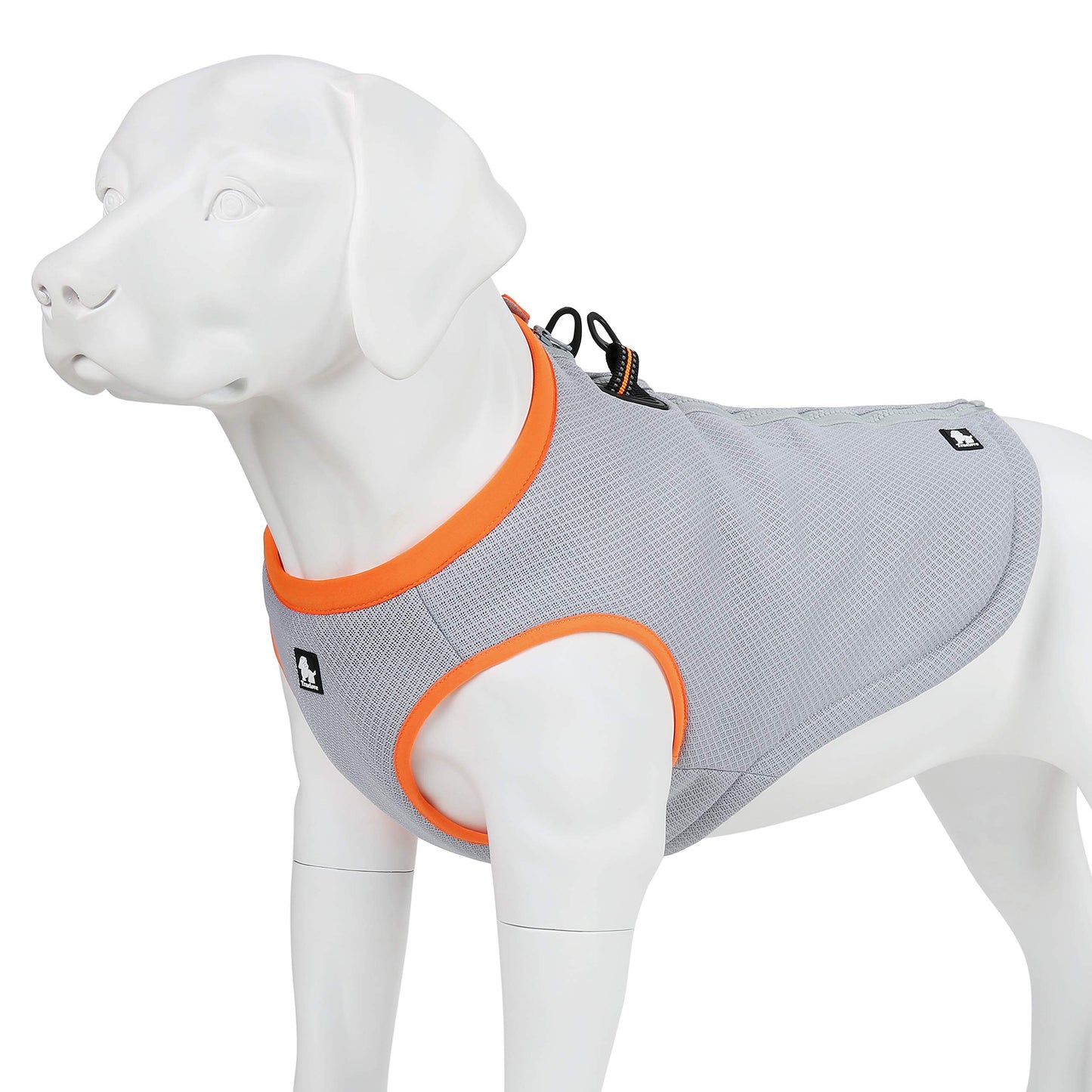 Hundekühlweste mit verstellbarem Reissverschluss, M(1er Pack) Orange