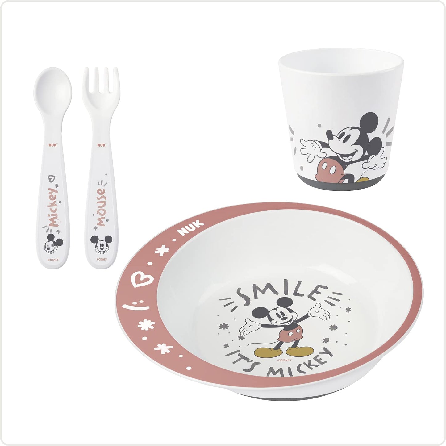 4-teiliges Disney Micky Geschirrset, Rot