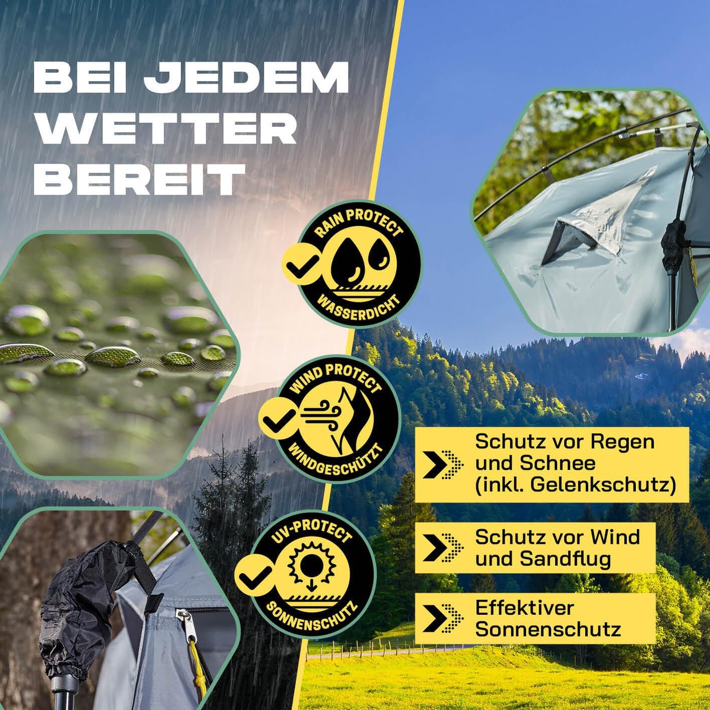 Pop-Up Dusch- und Toilettenzelt, Grün 1 Person
