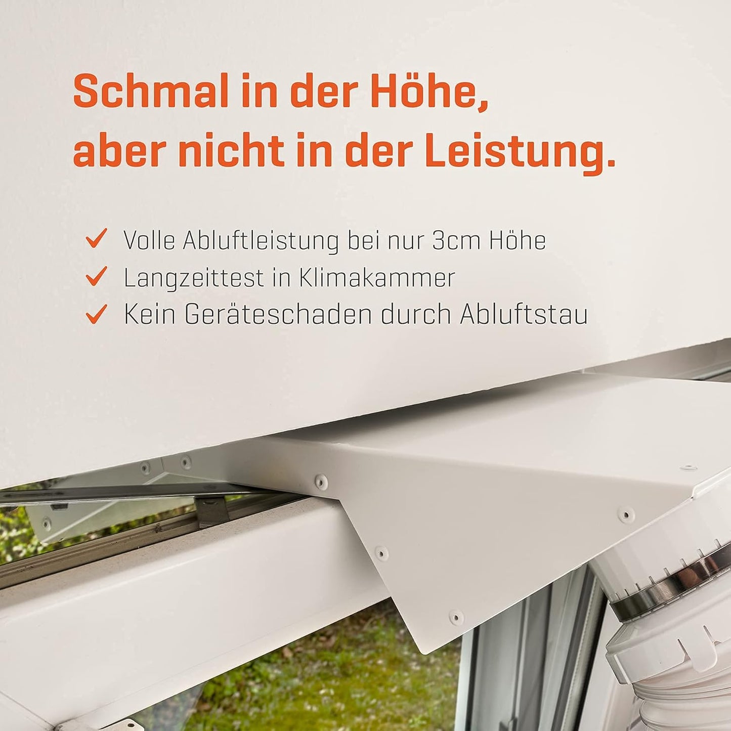 Fensteradapter für mobile Klimageräte, Fensteradapter inkl. Kupplung 120mm bis 150mm