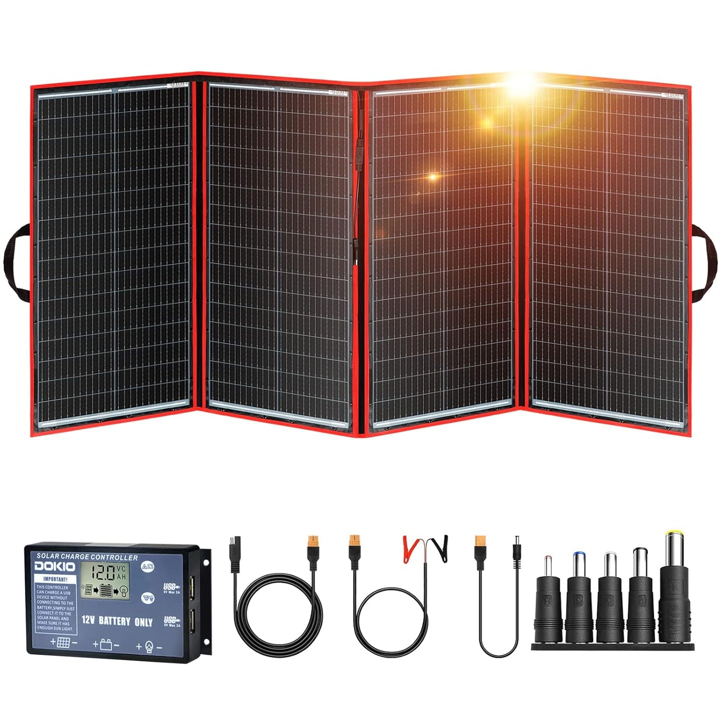 Faltbares Solarpanel mit USB-Laderegler, 300
