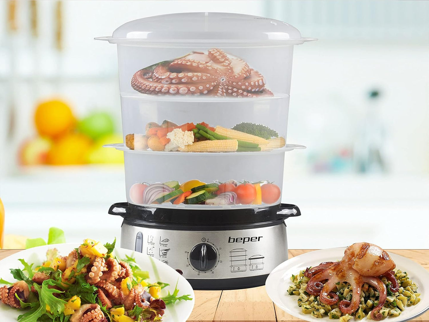BC.250 Dampfgarer mit Reiskocher, 9 LITRES