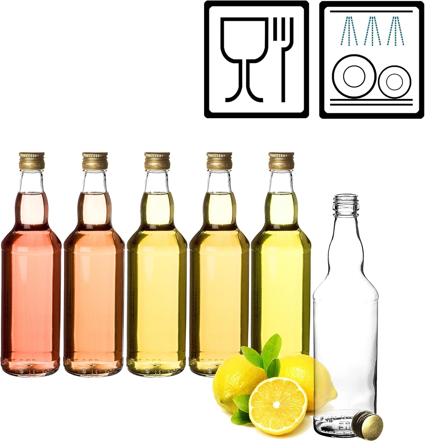 Glasflaschen-Set mit Schraubverschluss, 12 Flaschen