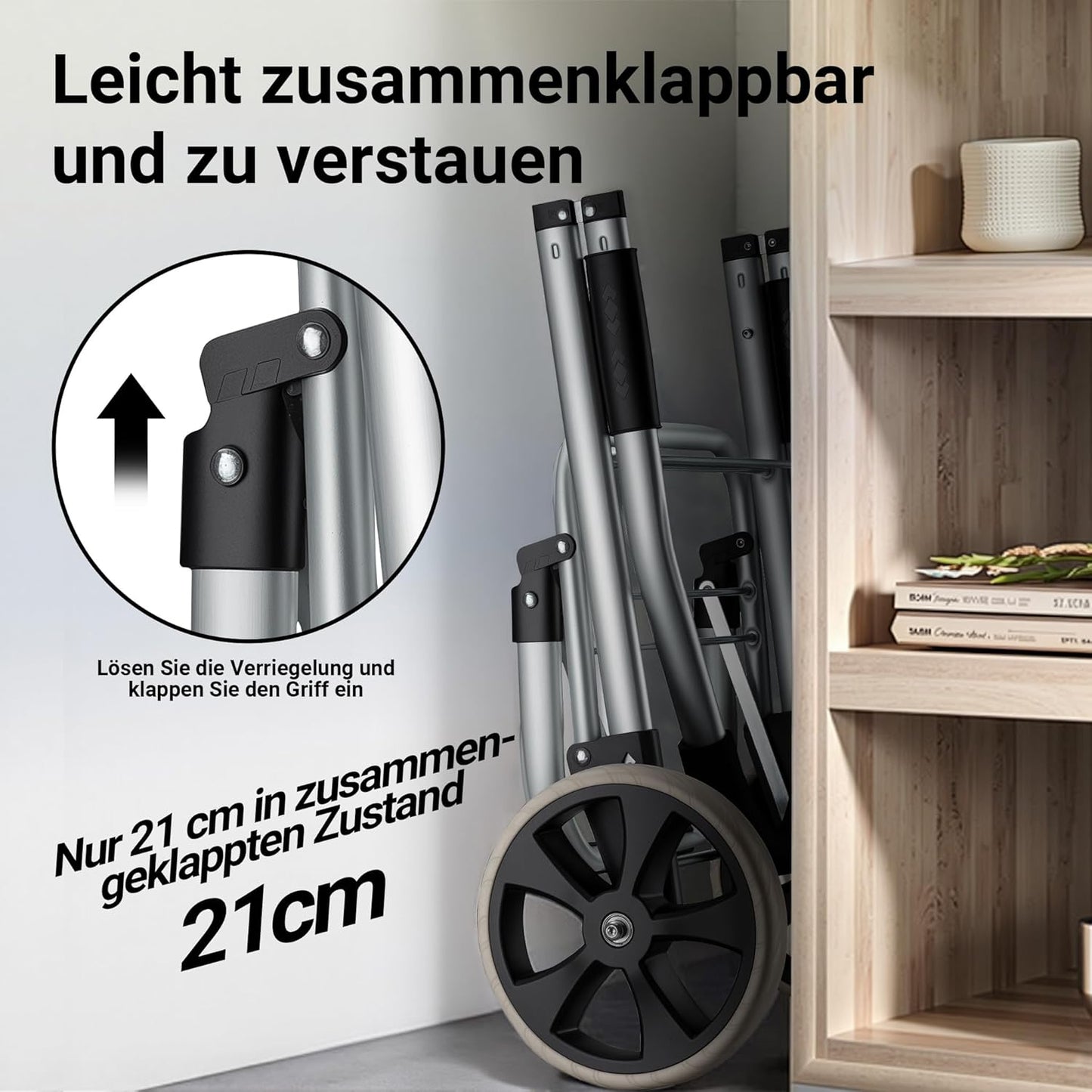 Einkaufstrolley klappbar 40kg Einkaufsroller Einkaufswagen Einkaufstasche
