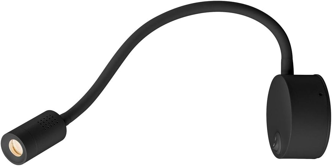 LED Wandaufbauleuchte, Schwarz LED Leuchtmittel Warmweiss (2700K)