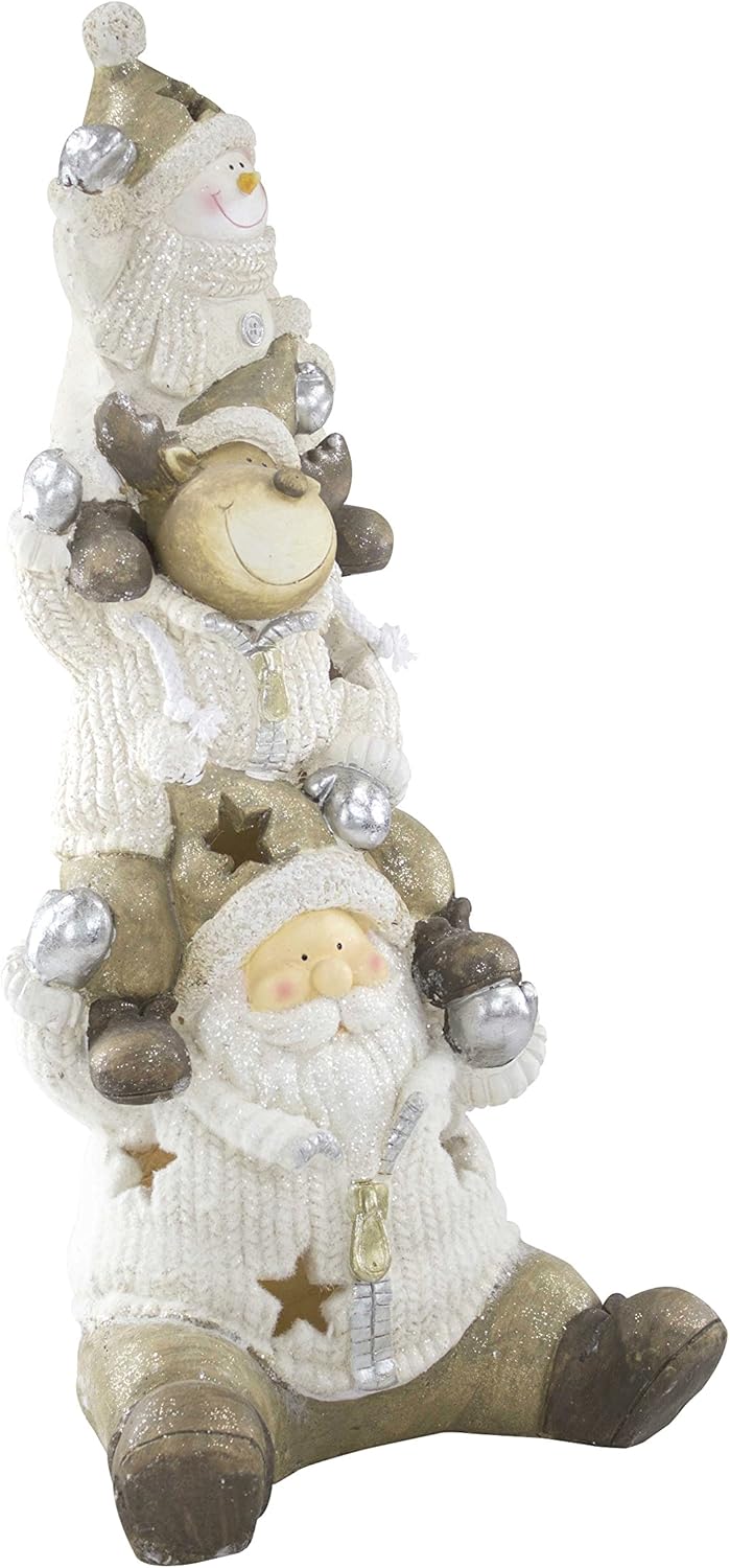 Deko Figur mit Beleuchtung - Schneemann, Rentier, Weihnachtsmann, (A) Schneemann, Rentier, Weihnachtsmann